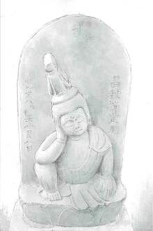 寛文８年銘の船形墓碑（イラスト）