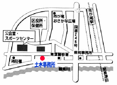 青葉土木事務の案内図