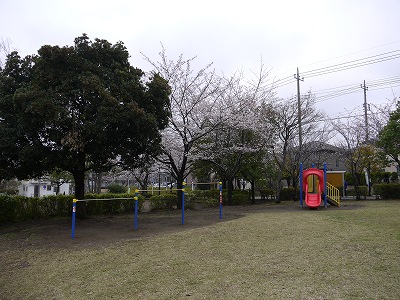 鉄棒、複合遊具です。