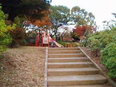 遊具のある広場への眺めです。