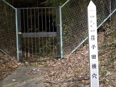 荏子田横穴（かんかん穴）です。