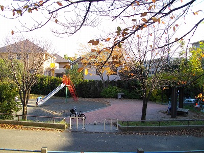 すべり台と広場です。