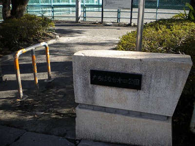公園の入口です。