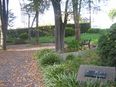 公園の入口です。