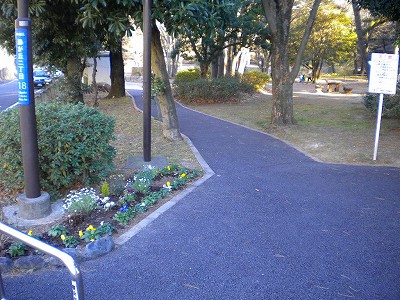 園路と花壇です。