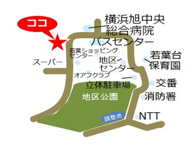 横浜市若葉台地域ケアプラザ地図