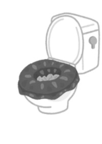 洋式便器に袋をかぶせる