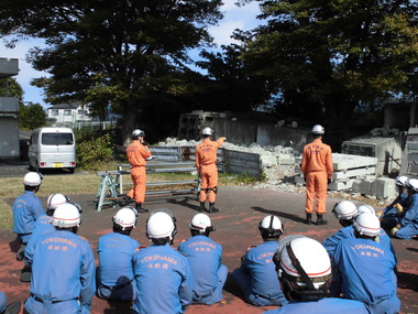 震災対策訓練の写真