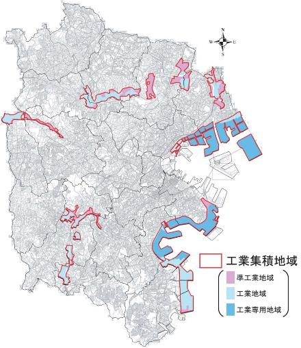 工業集積地域を示しています