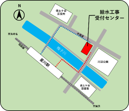 給水工事受付センター地図