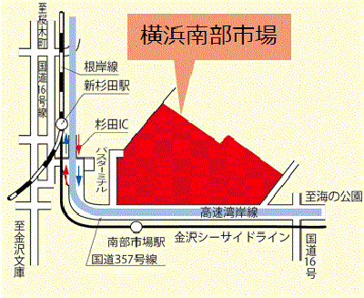 南部市場案内図