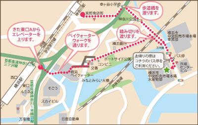 徒歩でお越しになる場合の地図