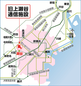 旧上瀬谷通信施設の広域地図。