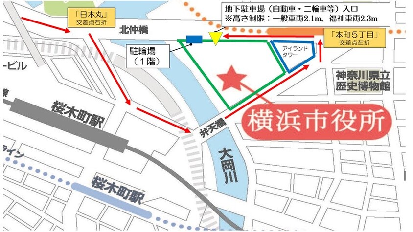 市役所駐車場案内