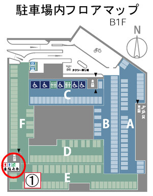 地下１階バリアフリートイレ位置図面