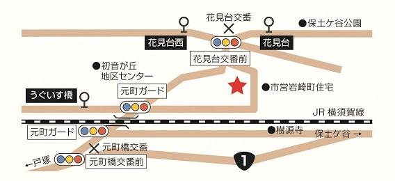 岩崎地域ケアプラザ周辺地図