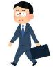 通勤をする男性