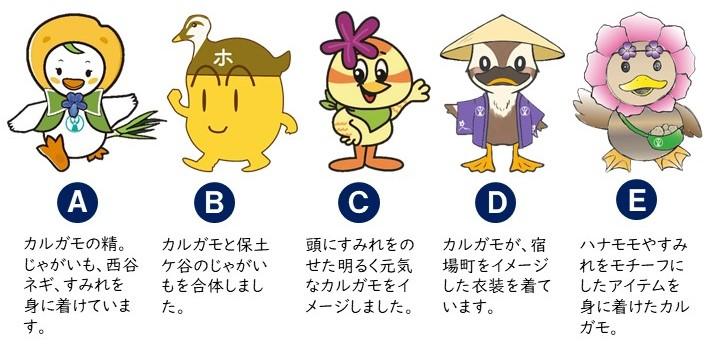 候補の５作品です