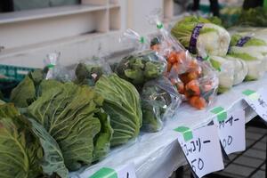 ほどがや朝市の様子（野菜）