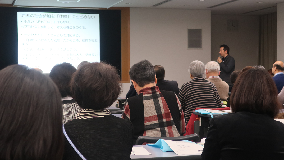 NPO法人よこはま里山研究所松村正治さんの発表の様子