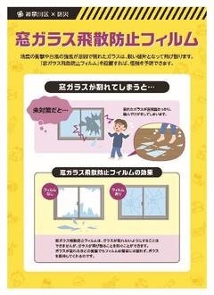 窓ガラス飛散防止フィルム