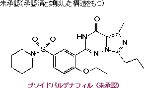 未承認のプソイドバルデナフィルの構造式