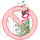 抗生物質を牛乳で飲むのは禁止のイラスト