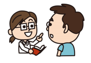 指導を受けるお父さん
