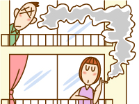 ベランダでの喫煙
