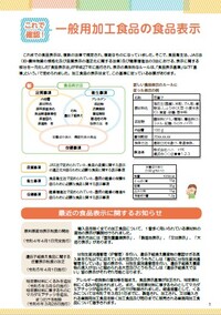 一般用加工食品の食品表示チラシ