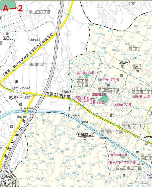 港北区公園マップ　Ａ－２
