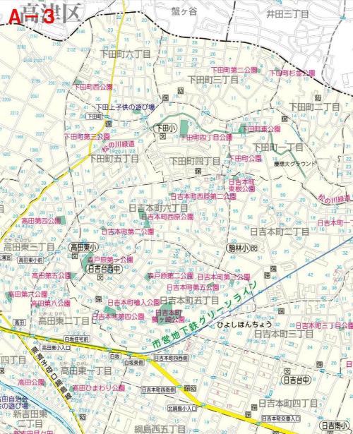 港北区公園マップ　Ａ－３
