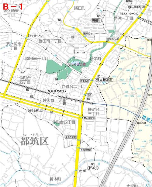 港北区公園マップ　Ｂ－１