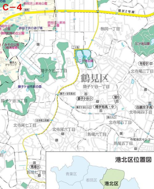 港北区公園マップ　Ｃ－４