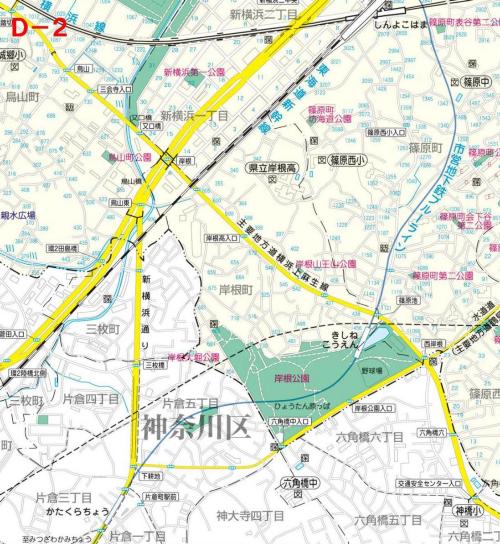 港北区公園マップ　Ｄ－２