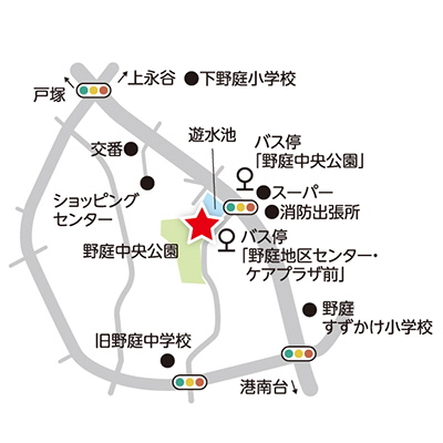 野庭地域ケアプラザ周辺図
