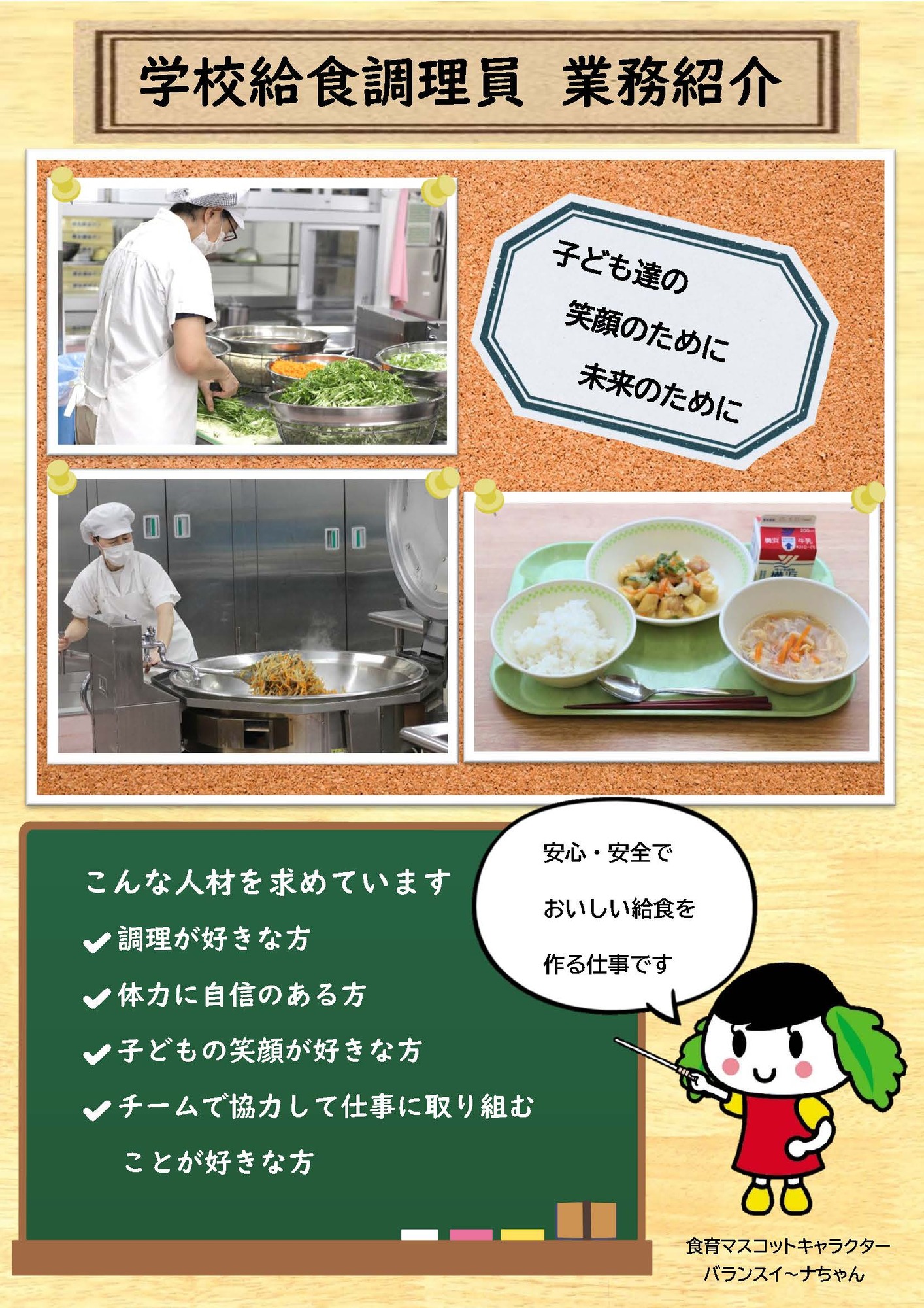 調理員募集　表