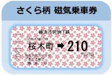 「桜柄」磁気乗車券発売