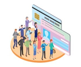 マイナンバーと人のイラスト