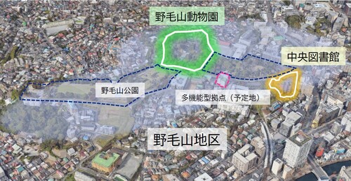 野毛山地区の地図