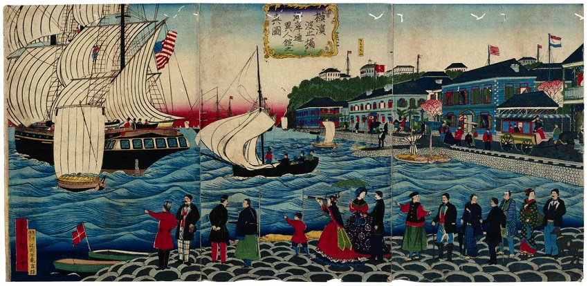 横浜波止場ヨリ海岸通異人館之真図の画像