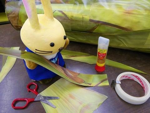 工作をするうさぽん