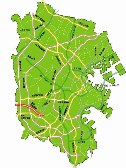 横浜伊勢原線の地図