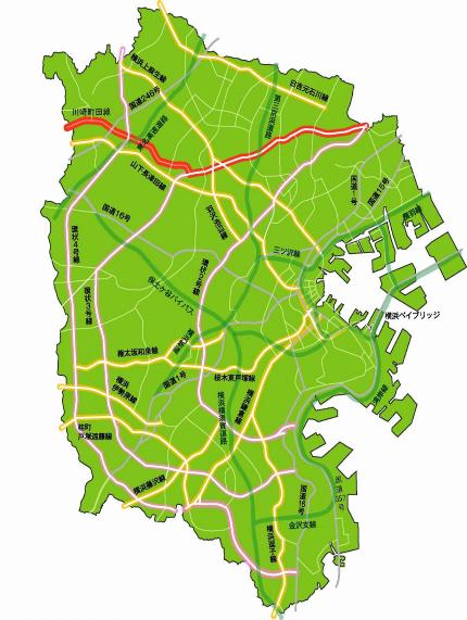 川崎町田線の地図
