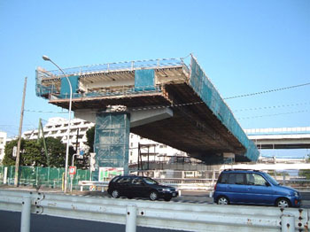 産業道路からＪＲ根岸線交差部