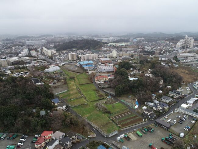 汲沢町側から国道１号方向上空写真