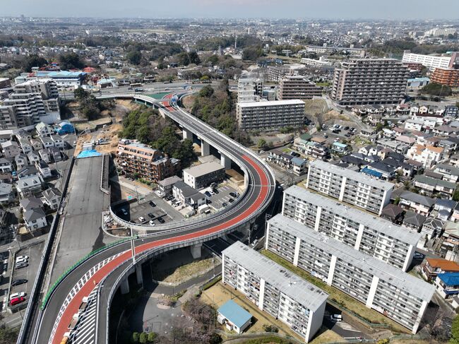 支線橋梁部上空写真