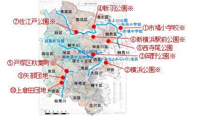 調査地点の位置図