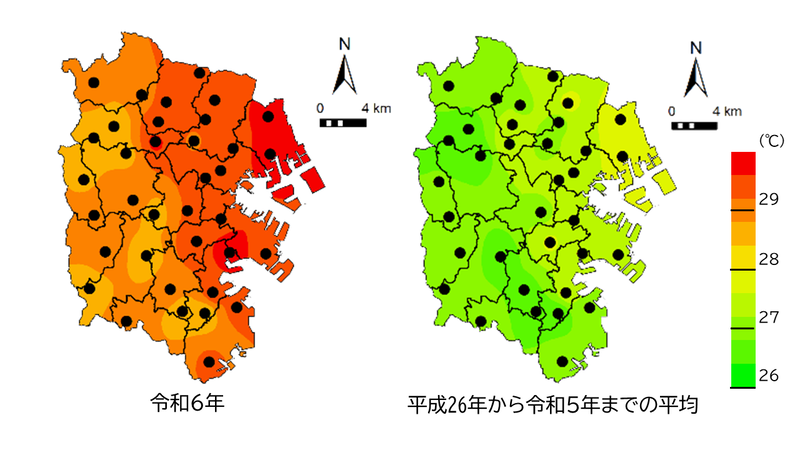 平均気温の分布図
