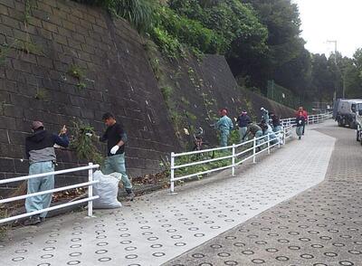 地域清掃活動の様子の写真です。